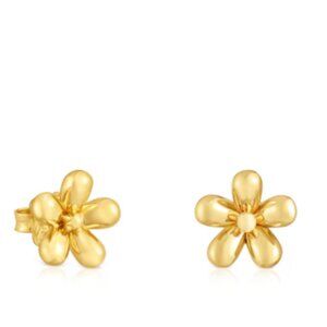 Tous Gold Floral Stud Earrings